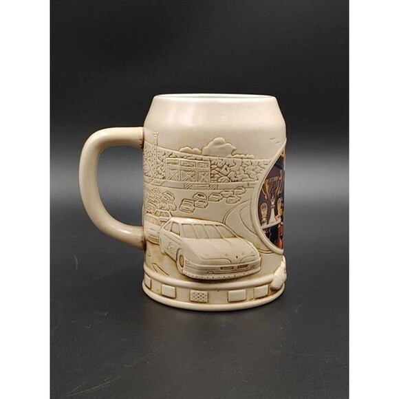 Vintage Rusty Wallace 3D Sculptured Beer Stein Mug Ceramic NASCAR 1995 Miller - Picture 5 of 10